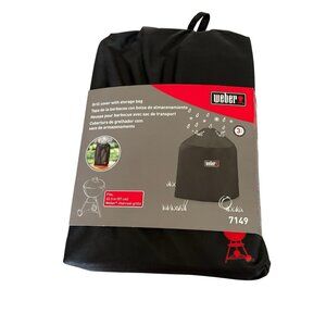 Weber 7149 Premium Grill Cover for Weber Charcoal Grills Black Color 22.5 Inch